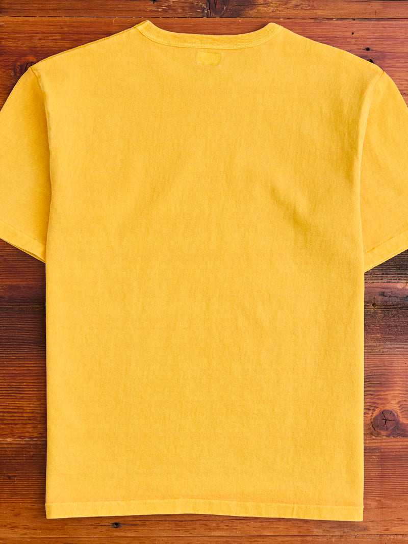 Stand Wheeler Pigment-Dyed T-Shirt in Gold