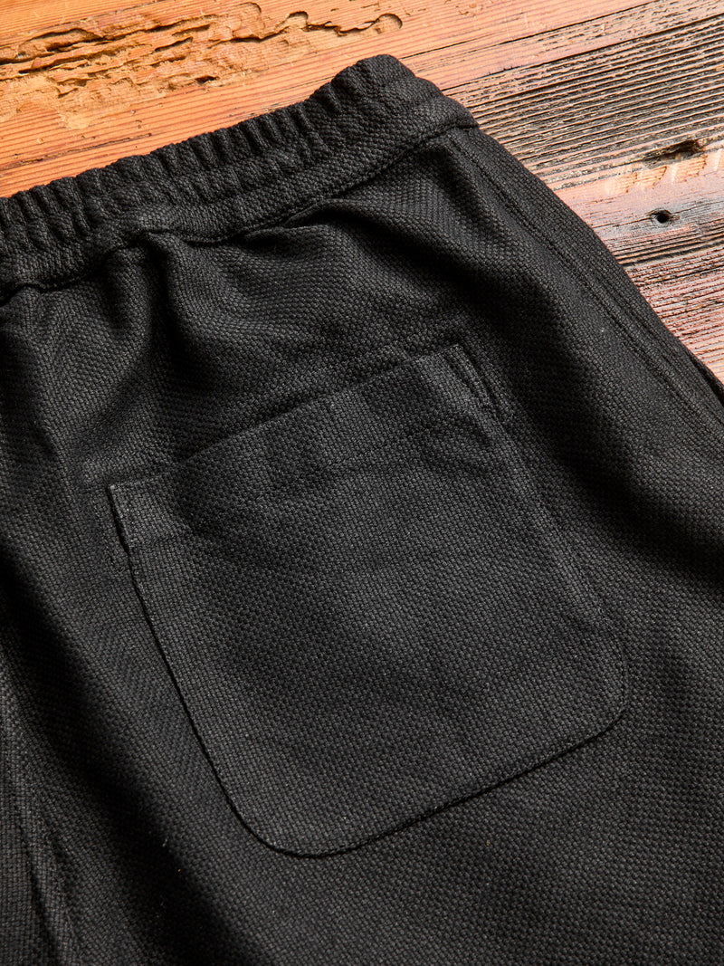 Club Short in Black Hand Stitch