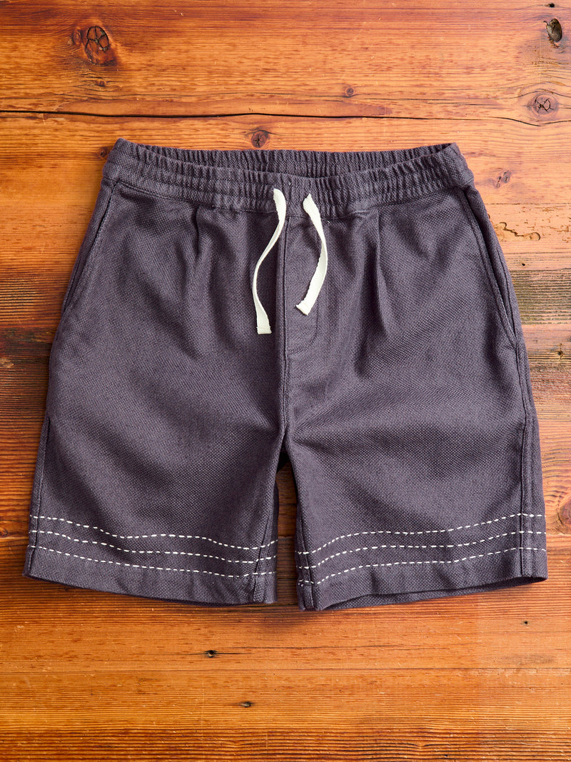 Club Short in Plum Hand Stitch