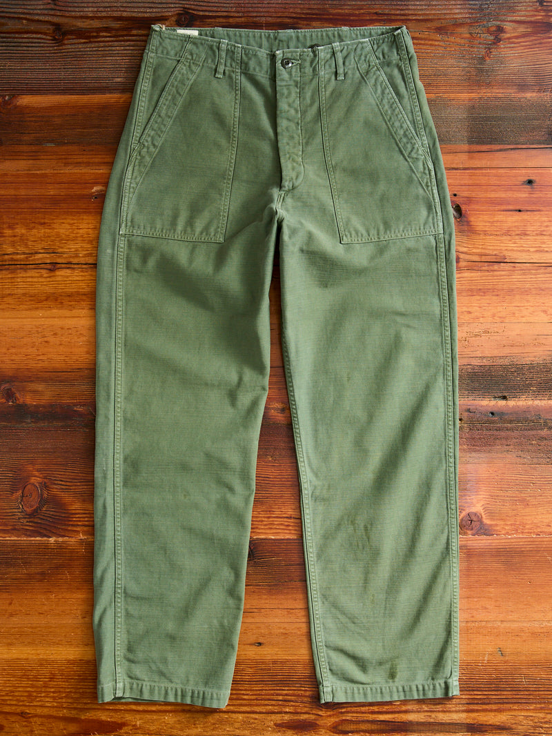 Military Satin Utility Trouser in Olive Drab