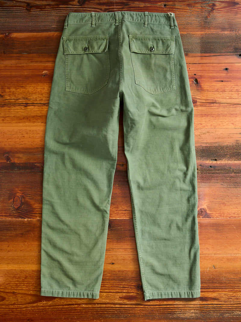 Military Satin Utility Trouser in Olive Drab