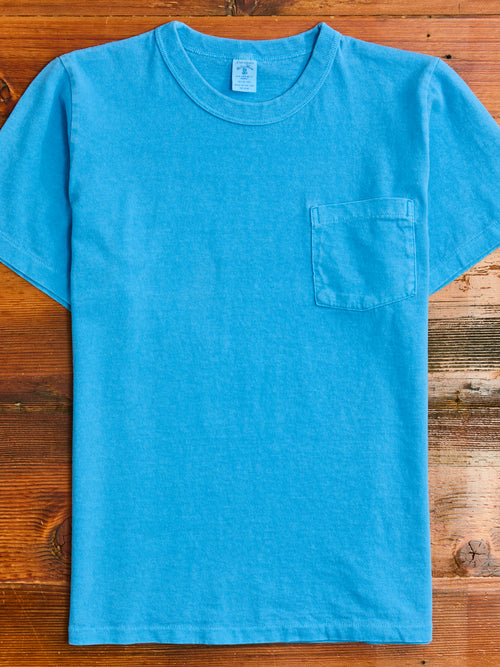 Pigment Dyed Pocket Tee in Adriatic Sea