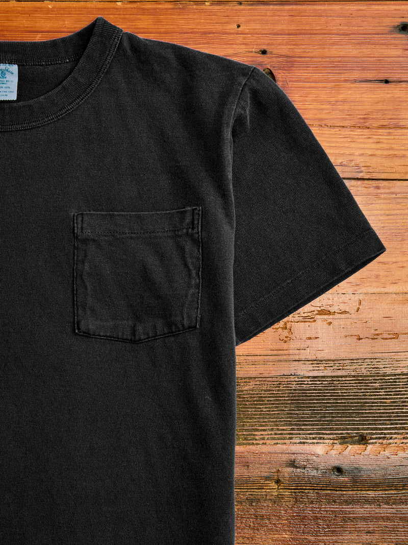 Pigment Dyed Pocket Tee in Black