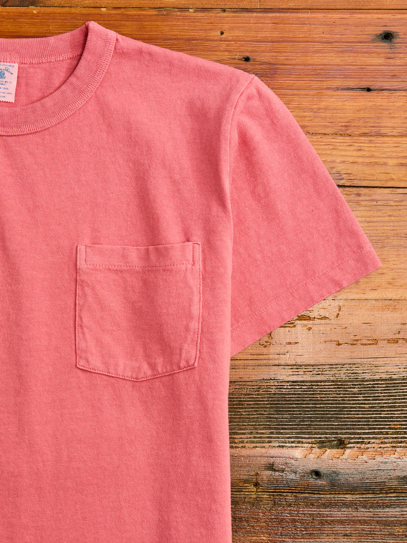 Pigment Dyed Pocket Tee in Radiant Red