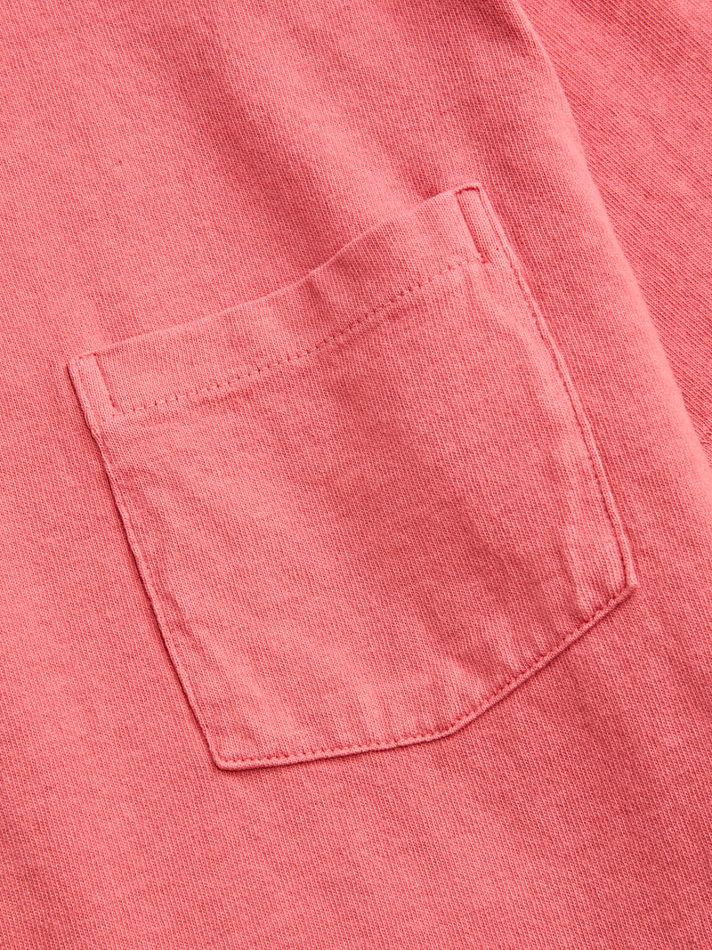 Pigment Dyed Pocket Tee in Radiant Red