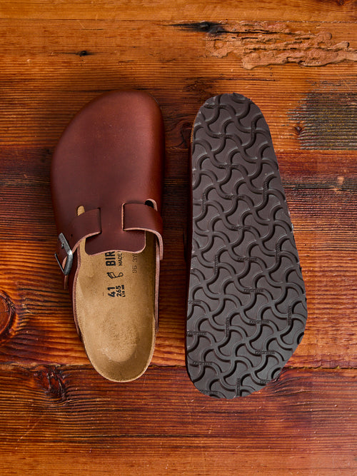 Boston Clog in Vintage Wood Roast Leather