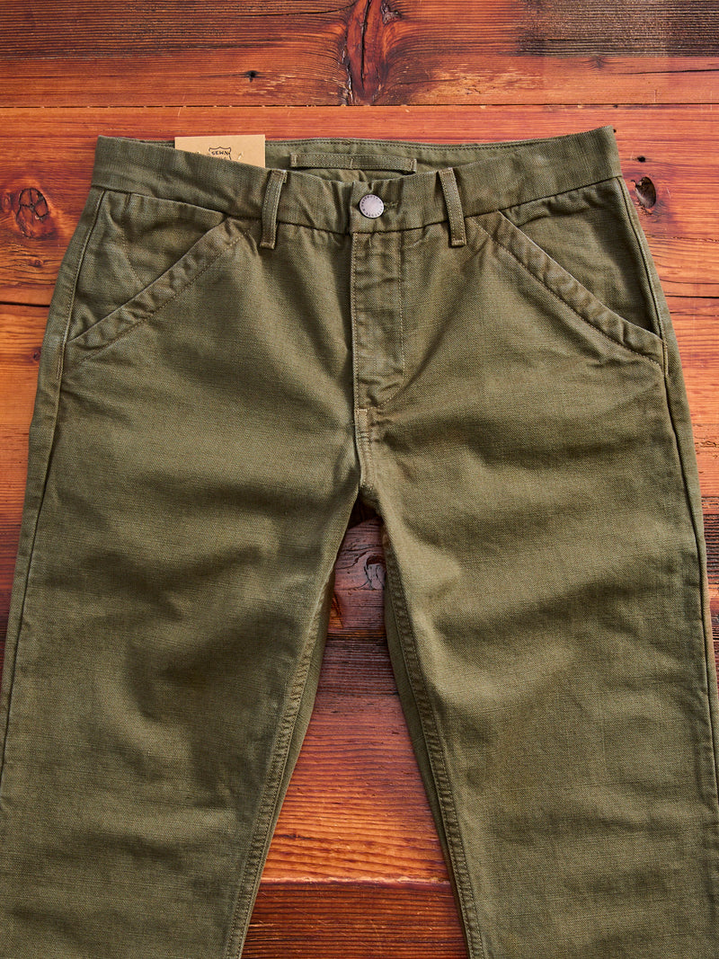 14oz Slub Workers Chino in Army