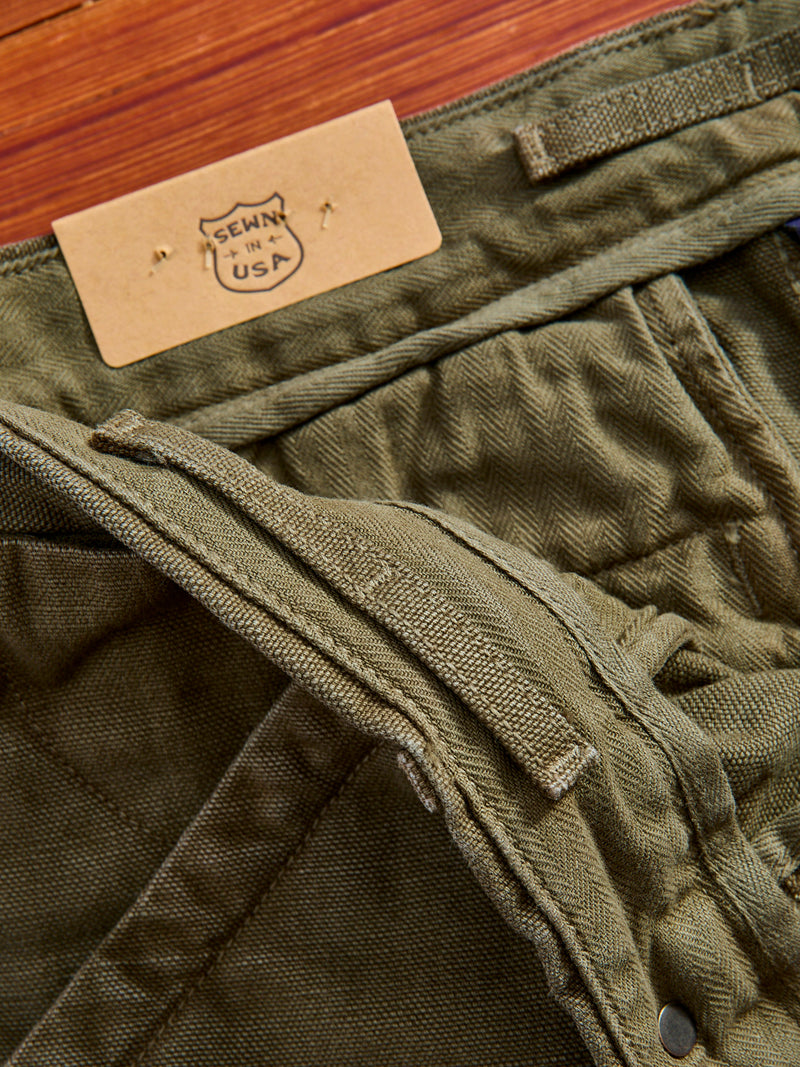 14oz Slub Workers Chino in Army