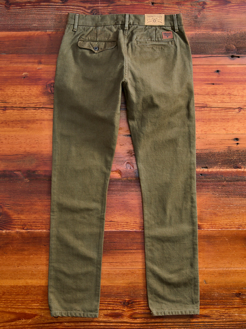 14oz Slub Workers Chino in Army