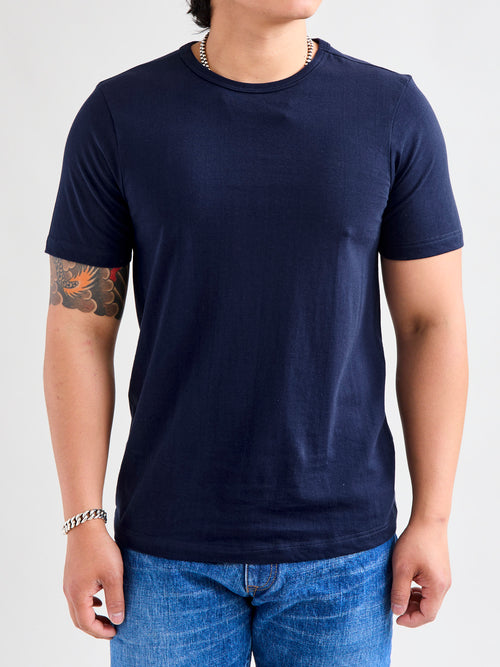 1950s "Good Originals" 5.5oz Loopwheel T-Shirt in Ink Blue