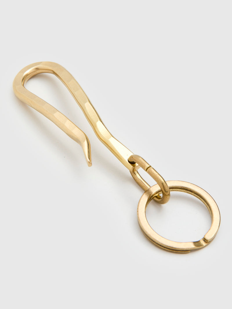 Hammered Key Hook in Brass