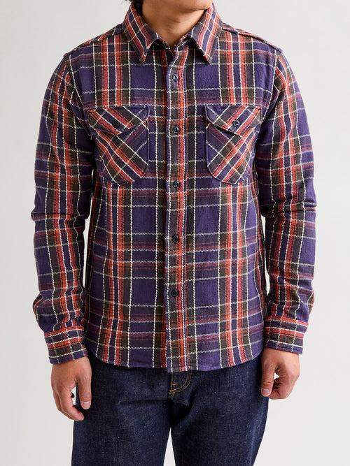 Heavy Flannel Shirt in Purple