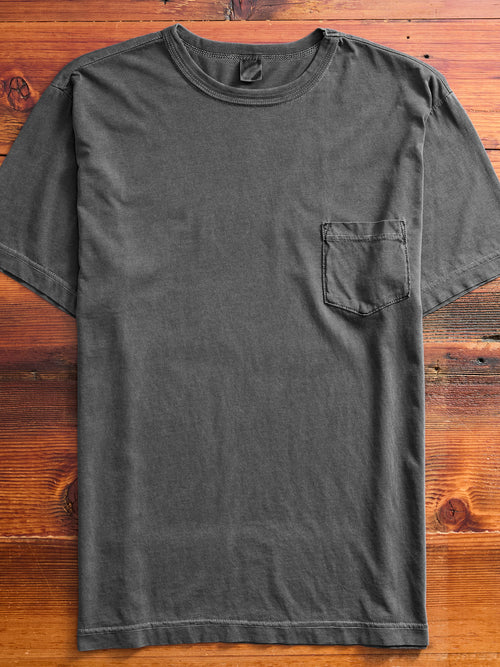 Garment Dyed Pocket T-Shirt in Smoke