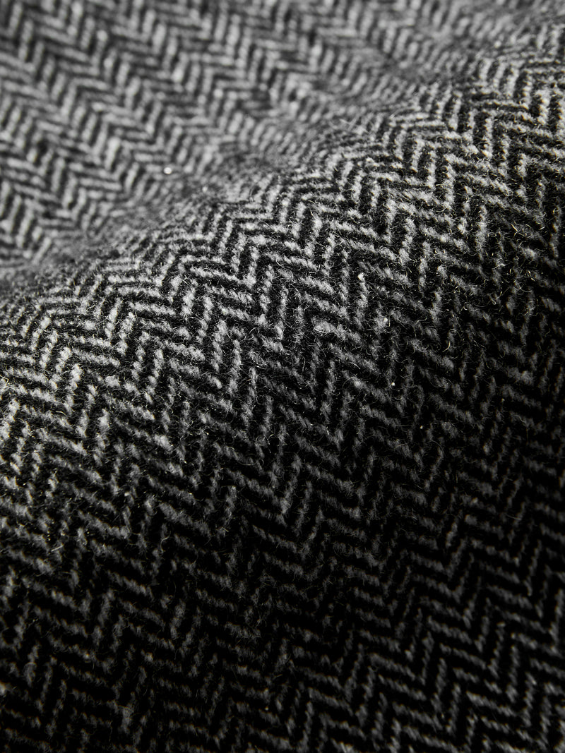 Wool Herringbone Carlyle Pants in Grey