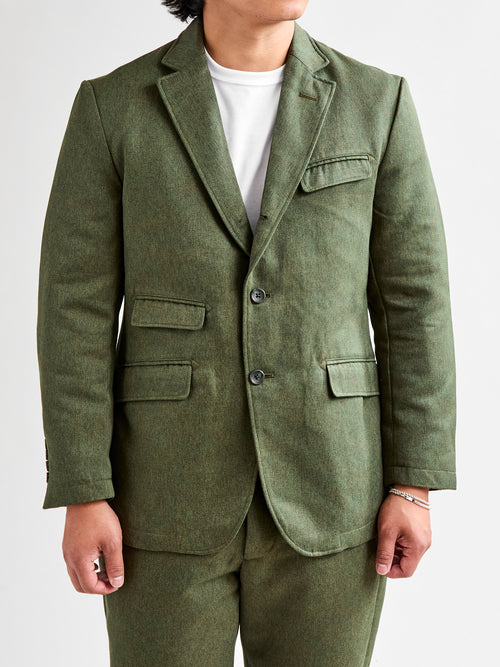 Melange Twill Andover Jacket in Olive