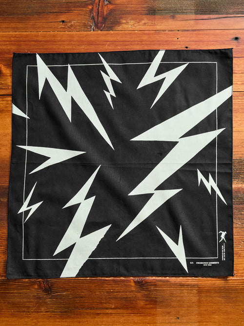 Printed Bandana in Black Lightning