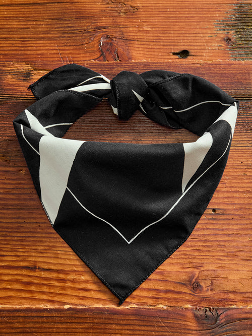 Printed Bandana in Black Lightning