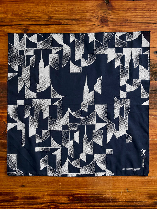 Printed Bandana in Navy NYC