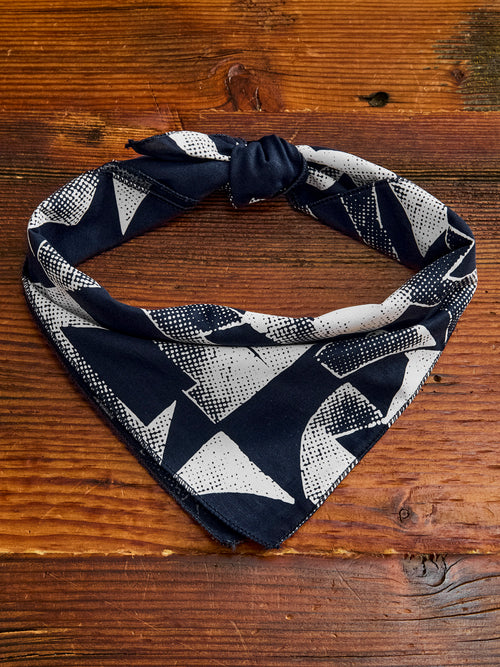 Printed Bandana in Navy NYC