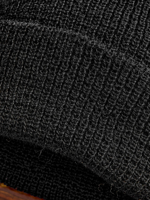 Wool Watch Cap in Black