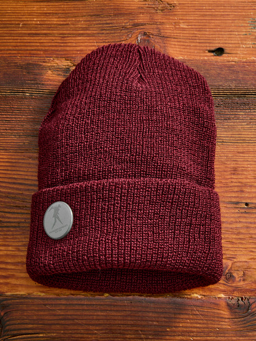 Wool Watch Cap in Burgundy