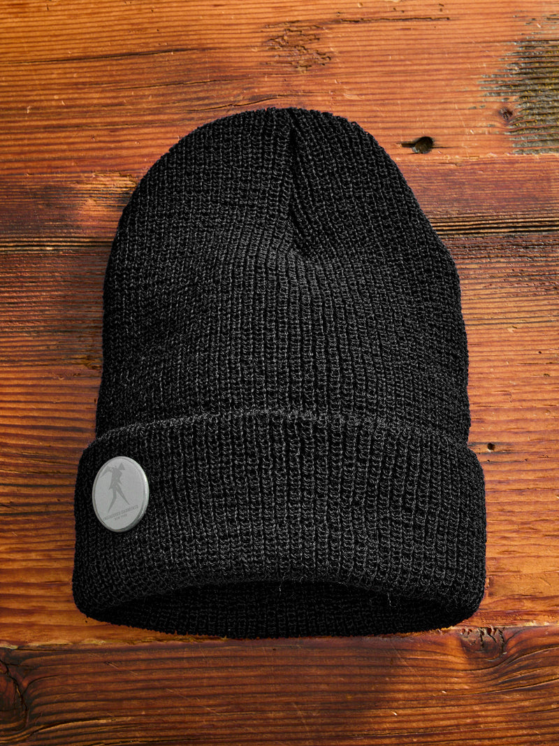 Wool Watch Cap in Black