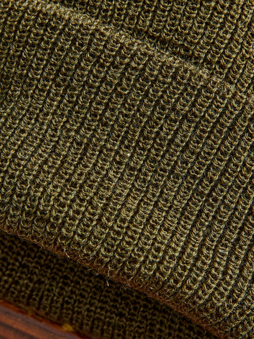 Wool Watch Cap in Olive