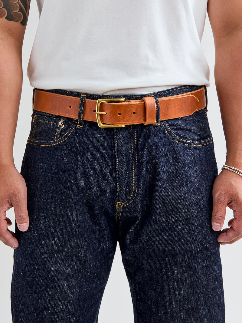 Essential Belt in Cognac Auburn