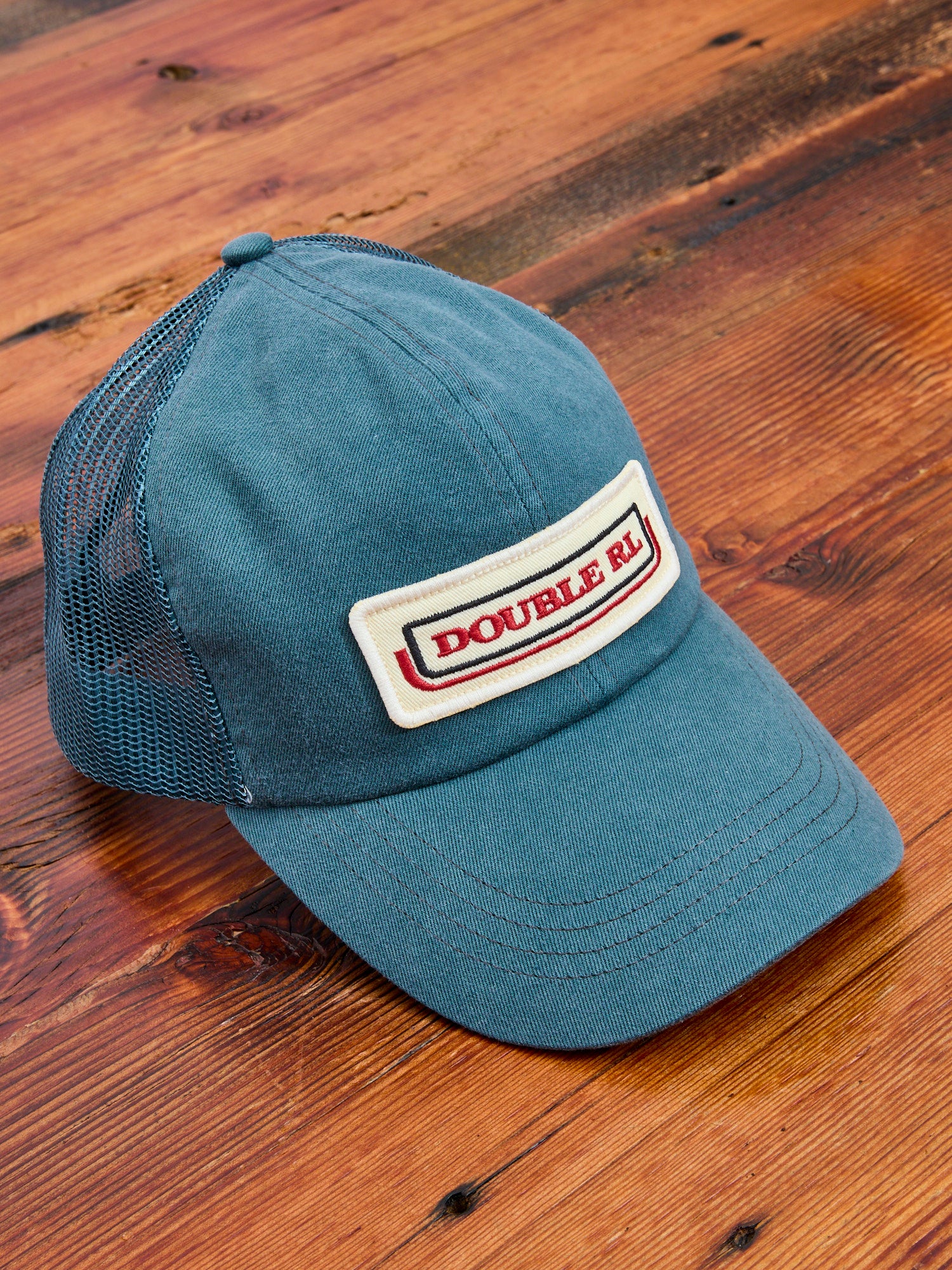 Double RL Trucker Cap in Gas Station Green