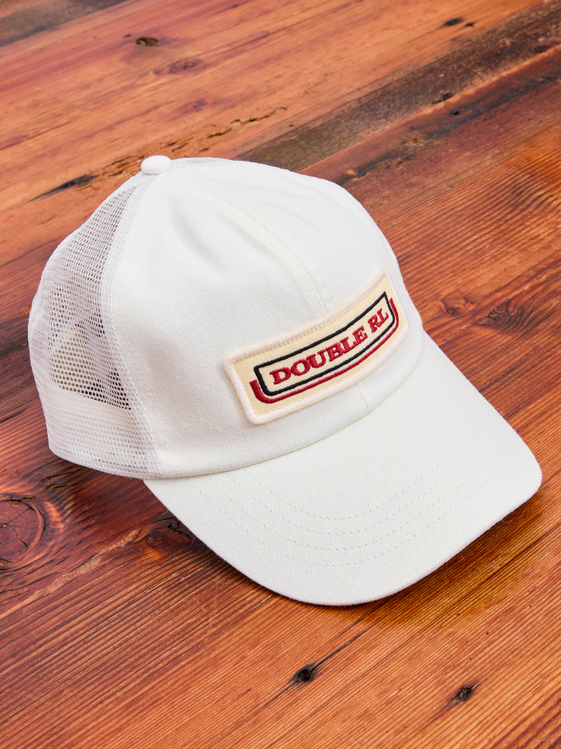 Double RL Trucker Cap in Vintage White