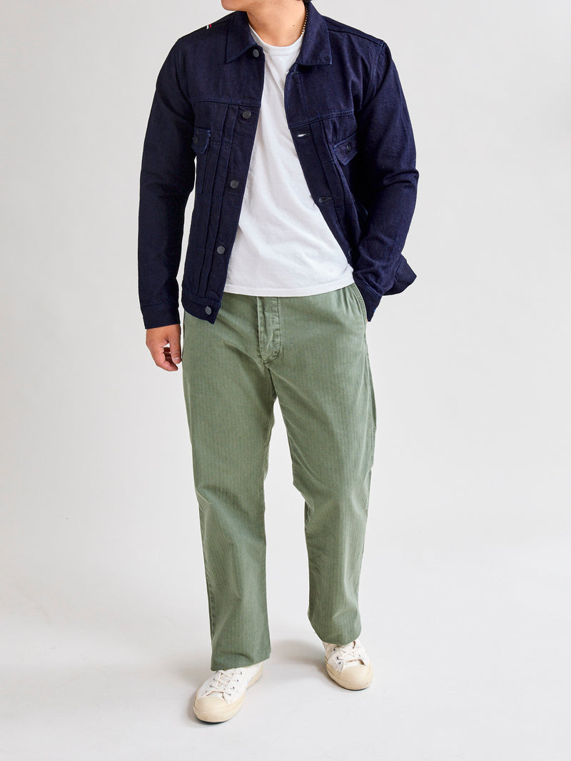 Herringbone Twill Field Pants in Washed Olive