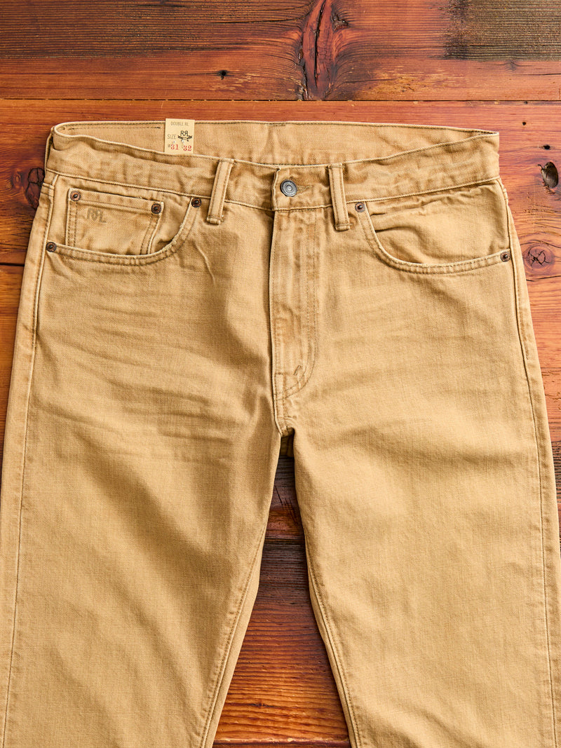 Vintage Tan 13.6oz Washed Denim - High Slim Fit