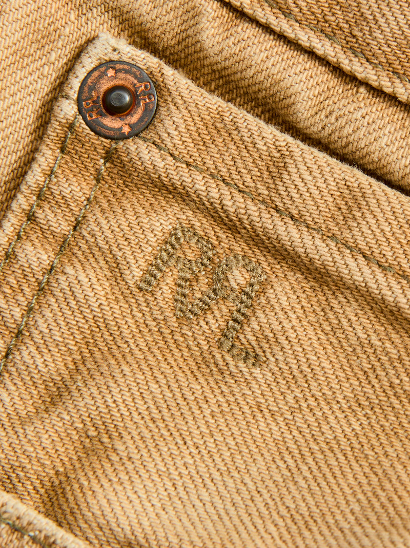 Vintage Tan 13.6oz Washed Denim - High Slim Fit