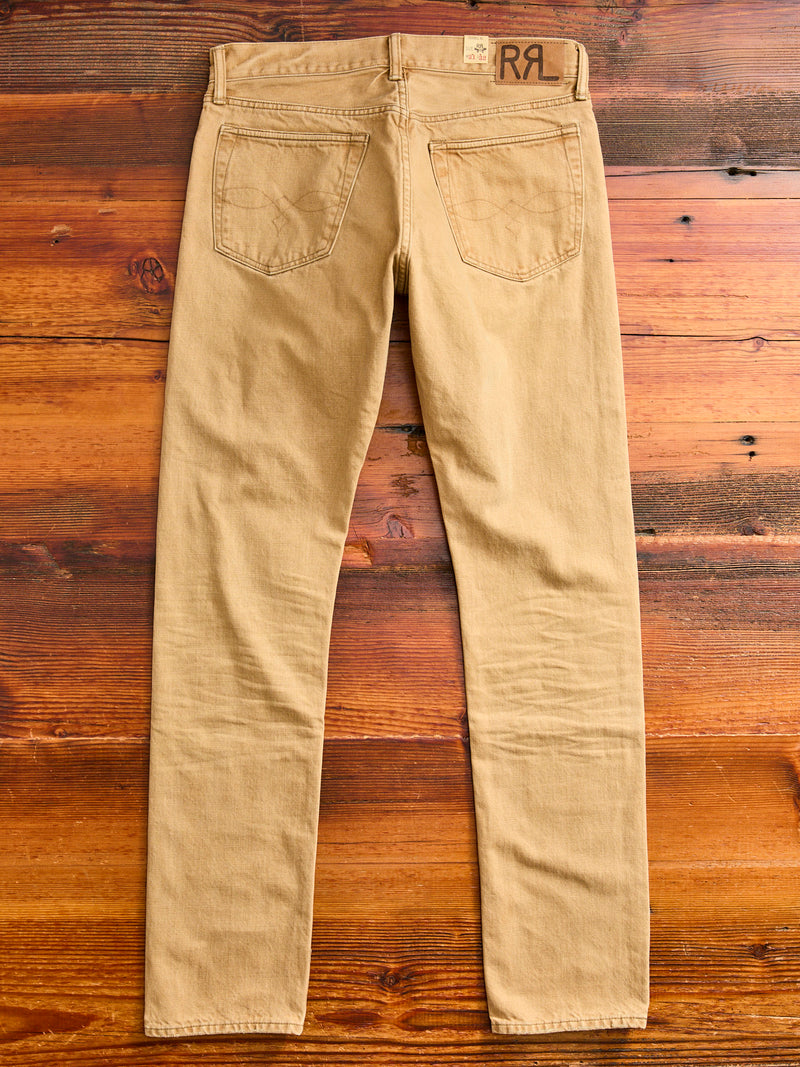 Vintage Tan 13.6oz Washed Denim - High Slim Fit