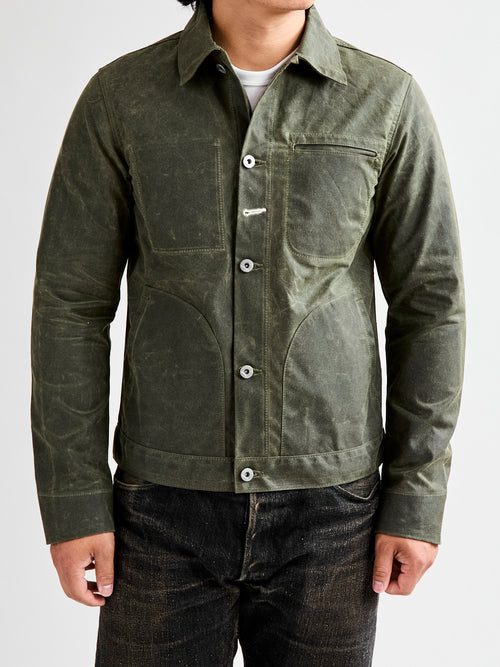 Waxed Canvas Ridgeline Supply Jacket in Olive