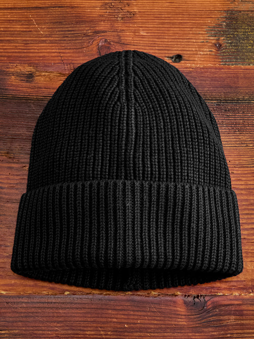 Cotton Watch Cap in Black