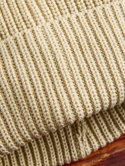 Cotton Watch Cap in Sand