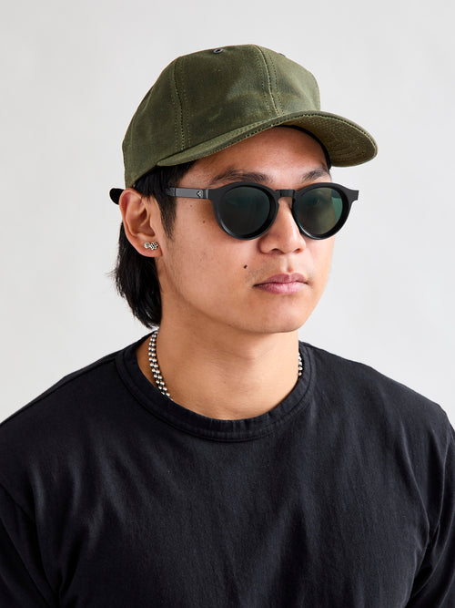 SP-01 "P3 Round" Sunglasses in Black/Green