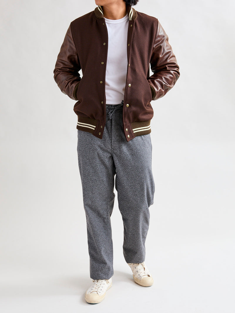 Varsity Jacket in Brown/Brandy