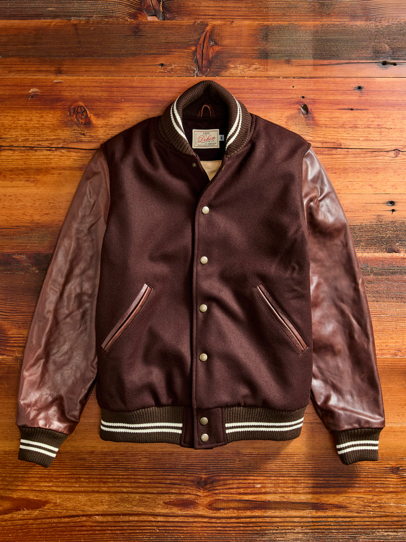 Varsity Jacket in Brown/Brandy