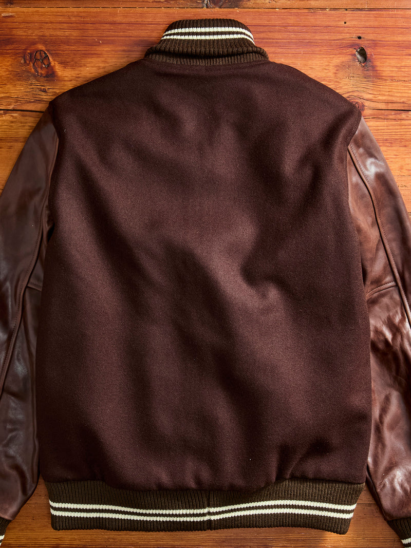 Varsity Jacket in Brown/Brandy