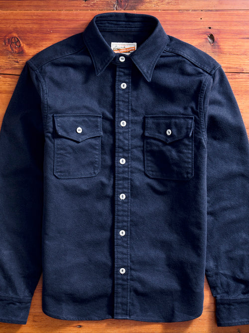 Scout Shirt in Navy Moleskin