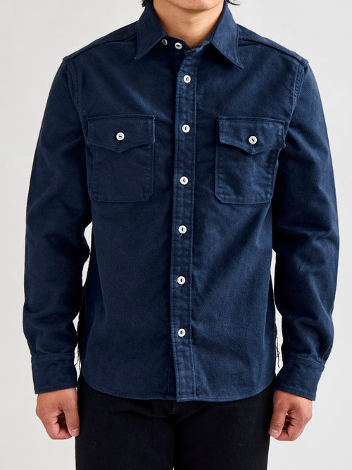 Scout Shirt in Navy Moleskin