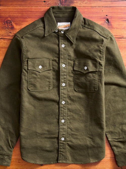 Scout Shirt in Olive Moleskin