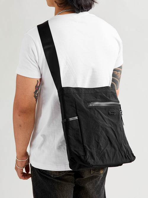 Root Shoulder Tote Bag in Black