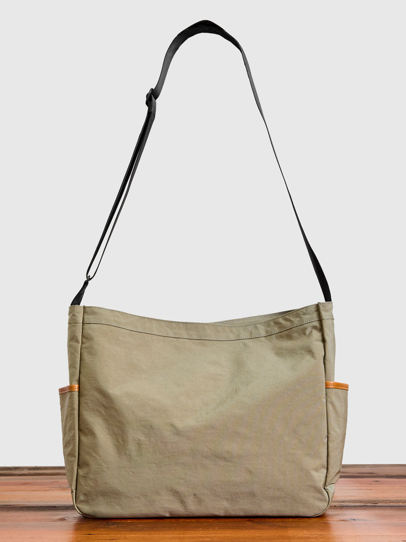 Root Shoulder Tote Bag in Beige