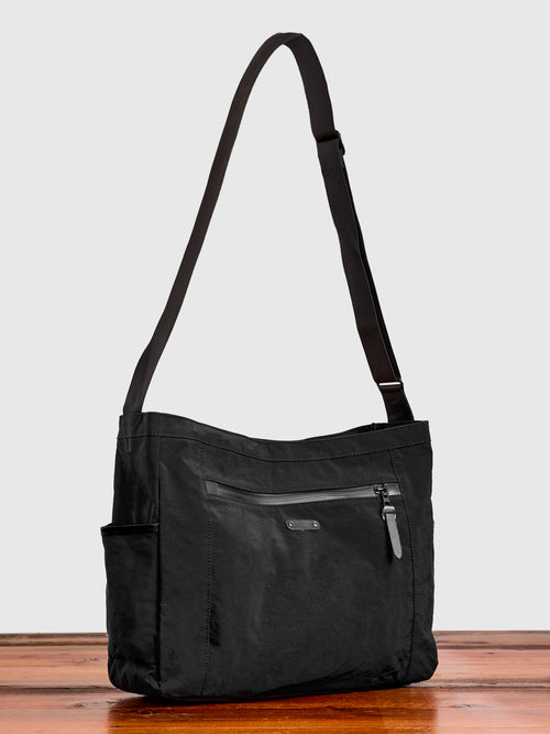 Root Shoulder Tote Bag in Black