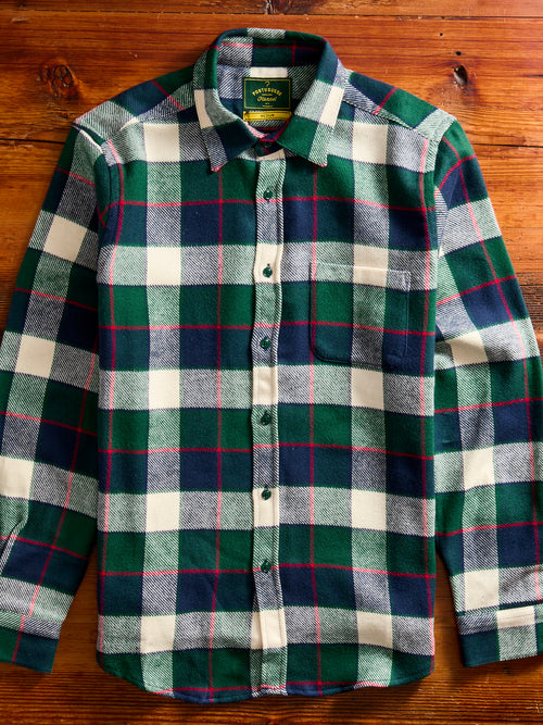 Bottle Button-Up Shirt in Blue Green