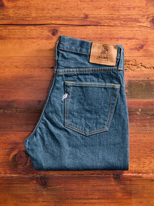 SMBL-019 "Smokey Blue" 14oz Rinsed Selvedge Denim - Relaxed Tapered Fit