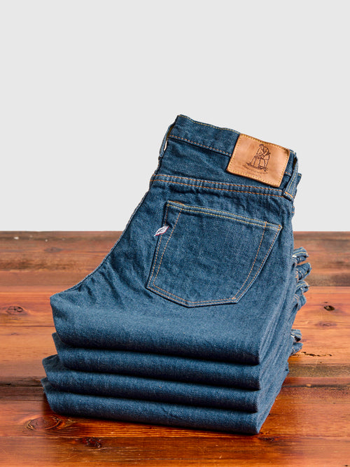 SMBL-019 "Smokey Blue" 14oz Rinsed Selvedge Denim - Relaxed Tapered Fit